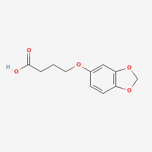 molecular formula C11H12O5 B2406180 4-(Benzo[1,3]dioxol-5-yloxy)-butyric acid CAS No. 127556-98-3