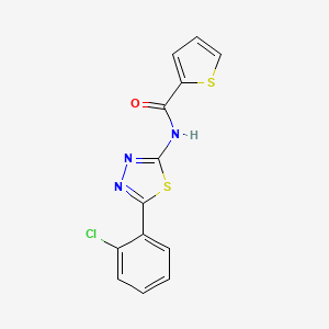 molecular formula C13H8ClN3OS2 B2406190 N-(5-(2-chlorophenyl)-1,3,4-thiadiazol-2-yl)thiophene-2-carboxamide CAS No. 313985-15-8
