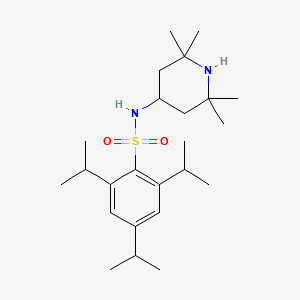 molecular formula C24H42N2O2S B2406195 2,4,6-tri(propan-2-yl)-N-(2,2,6,6-tetramethylpiperidin-4-yl)benzenesulfonamide CAS No. 300574-86-1