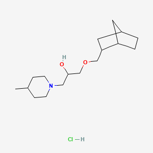 molecular formula C17H32ClNO2 B2406197 1-((1R,4S)-bicyclo[2.2.1]heptan-2-ylmethoxy)-3-(4-methylpiperidin-1-yl)propan-2-ol hydrochloride CAS No. 1212176-43-6