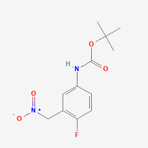 molecular formula C12H15FN2O4 B2406200 Tert-butyl N-[4-fluoro-3-(nitromethyl)phenyl]carbamate CAS No. 2228436-60-8