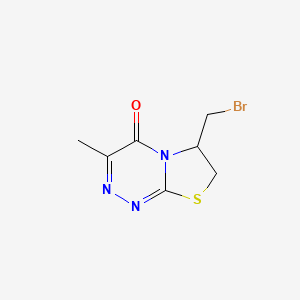 molecular formula C7H8BrN3OS B2406202 6-(bromomethyl)-3-methyl-6,7-dihydro-4H-thiazolo[2,3-c][1,2,4]triazin-4-one CAS No. 1105198-72-8