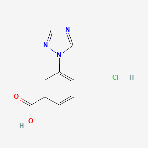 molecular formula C9H8ClN3O2 B2406203 3-(1H-1,2,4-triazol-1-yl)benzoic acid hydrochloride CAS No. 1311317-30-2