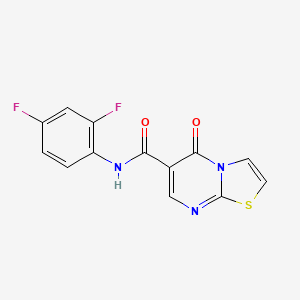 molecular formula C13H7F2N3O2S B2406207 N-(2,4-difluorophenyl)-5-oxo-5H-[1,3]thiazolo[3,2-a]pyrimidine-6-carboxamide CAS No. 851944-26-8