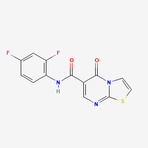 molecular formula C13H7F2N3O2S B2406207 N-(2,4-二氟苯基)-5-氧代-5H-[1,3]噻唑并[3,2-a]嘧啶-6-甲酰胺 CAS No. 851944-26-8