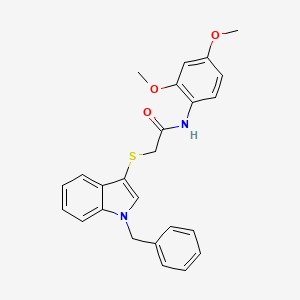 molecular formula C25H24N2O3S B2406212 2-(1-苄基吲哚-3-基)硫代-N-(2,4-二甲氧苯基)乙酰胺 CAS No. 681273-73-4