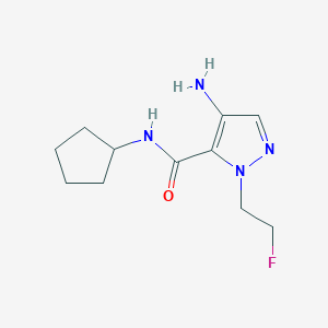 molecular formula C11H17FN4O B2406214 4-Amino-N-cyclopentyl-1-(2-fluoroethyl)-1H-pyrazole-5-carboxamide CAS No. 2101196-79-4