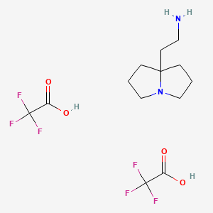 molecular formula C13H20F6N2O4 B2406215 2-(Hexahydro-1h-pyrrolizin-7a-yl)ethan-1-amine ditrifluoroacete CAS No. 2173091-82-0