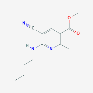 molecular formula C13H17N3O2 B2406227 6-(丁氨基)-5-氰基-2-甲基烟酸甲酯 CAS No. 306979-83-9