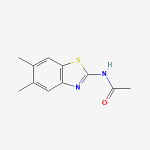 molecular formula C11H12N2OS B2406228 N-(5,6-二甲基-1,3-苯并噻唑-2-基)乙酰胺 CAS No. 156118-83-1
