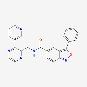 molecular formula C24H17N5O2 B2406237 3-phenyl-N-{[3-(pyridin-3-yl)pyrazin-2-yl]methyl}-2,1-benzoxazole-5-carboxamide CAS No. 2097902-14-0