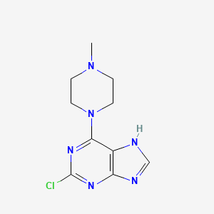 molecular formula C10H13ClN6 B2406240 2-chloro-6-(4-methylpiperazin-1-yl)-7H-purine CAS No. 121371-16-2