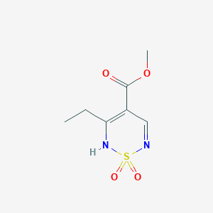 molecular formula C7H10N2O4S B2406242 Methyl 3-ethyl-1,1-dioxo-2H-1,2,6-thiadiazine-4-carboxylate CAS No. 2380010-78-4