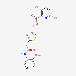 molecular formula C19H15Cl2N3O4S B2406248 (2-{[(2-Methoxyphenyl)carbamoyl]methyl}-1,3-thiazol-4-yl)methyl 3,6-dichloropyridine-2-carboxylate CAS No. 1210650-16-0