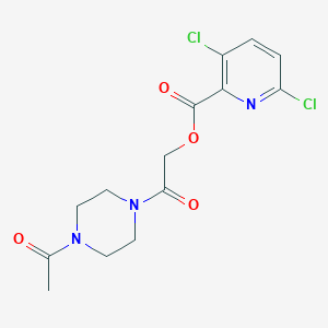 molecular formula C14H15Cl2N3O4 B2406276 [2-(4-Acetylpiperazin-1-yl)-2-oxoethyl] 3,6-dichloropyridine-2-carboxylate CAS No. 923169-58-8