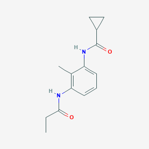 molecular formula C14H18N2O2 B240628 N-[2-methyl-3-(propionylamino)phenyl]cyclopropanecarboxamide 