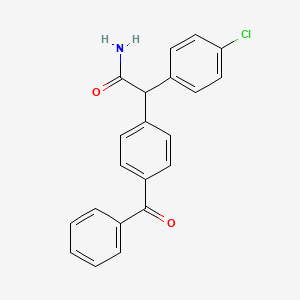 molecular formula C21H16ClNO2 B2406282 2-(4-苯甲酰苯基)-2-(4-氯苯基)乙酰胺 CAS No. 338965-26-7