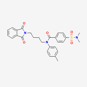 molecular formula C28H29N3O5S B2406283 4-(N,N-dimethylsulfamoyl)-N-(4-(1,3-dioxoisoindolin-2-yl)butyl)-N-(p-tolyl)benzamide CAS No. 325482-74-4