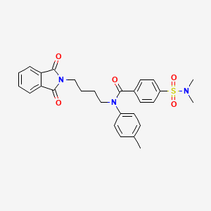 molecular formula C28H29N3O5S B2406283 4-(N,N-二甲基磺酰胺基)-N-(4-(1,3-二氧代异吲哚啉-2-基)丁基)-N-(对甲苯基)苯甲酰胺 CAS No. 325482-74-4