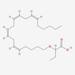 molecular formula C24H40O3 B2406284 2-[(5Z,8Z,11Z,14Z)-二十碳-5,8,11,14-四烯氧基]丁酸 CAS No. 2099120-74-6