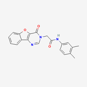 molecular formula C20H17N3O3 B2406285 N-(3,4-二甲苯基)-2-(4-氧代-[1]苯并呋喃[3,2-d]嘧啶-3-基)乙酰胺 CAS No. 850625-99-9