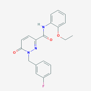 molecular formula C20H18FN3O3 B2406286 N-(2-ethoxyphenyl)-1-(3-fluorobenzyl)-6-oxo-1,6-dihydropyridazine-3-carboxamide CAS No. 1040664-78-5