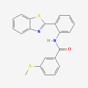 molecular formula C21H16N2OS2 B2406287 N-(2-(benzo[d]thiazol-2-yl)phenyl)-3-(methylthio)benzamide CAS No. 896026-79-2