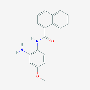 molecular formula C18H16N2O2 B2406299 N-(2-Amino-4-methoxyphenyl)naphthalene-1-carboxamide CAS No. 1016758-51-2