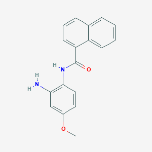 molecular formula C18H16N2O2 B2406299 N-(2-氨基-4-甲氧基苯基)萘-1-甲酰胺 CAS No. 1016758-51-2