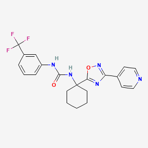 molecular formula C21H20F3N5O2 B2406309 1-(1-(3-(吡啶-4-基)-1,2,4-恶二唑-5-基)环己基)-3-(3-(三氟甲基)苯基)脲 CAS No. 1396795-05-3