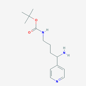molecular formula C14H23N3O2 B2406312 (4-Amino-4-pyridin-4-yl-butyl)-carbamic acid tert-butyl ester CAS No. 946385-18-8