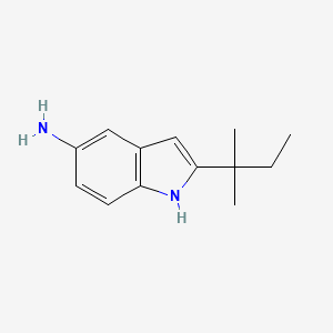 molecular formula C13H18N2 B2406317 2-(叔戊基)-1H-吲哚-5-胺 CAS No. 2138356-38-2