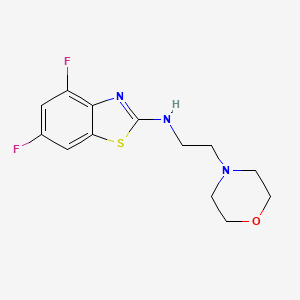 molecular formula C13H15F2N3OS B2406324 4,6-二氟-N-(2-吗啉-4-基乙基)-1,3-苯并噻唑-2-胺 CAS No. 1105189-32-9