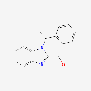 molecular formula C17H18N2O B2406354 2-(甲氧基甲基)-1-(1-苯乙基)-1H-苯并[d]咪唑 CAS No. 694498-08-3