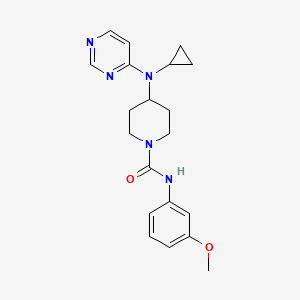 molecular formula C20H25N5O2 B2406356 4-[Cyclopropyl(pyrimidin-4-yl)amino]-N-(3-methoxyphenyl)piperidine-1-carboxamide CAS No. 2415601-90-8