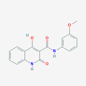 molecular formula C17H14N2O4 B2406364 4-hydroxy-N-(3-methoxyphenyl)-2-oxo-1,2-dihydroquinoline-3-carboxamide CAS No. 302922-43-6