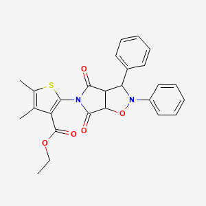 molecular formula C26H24N2O5S B2406374 2-(4,6-二氧代-2,3-二苯基六氢-5H-吡咯并[3,4-d]异噁唑-5-基)-4,5-二甲基噻吩-3-羧酸乙酯 CAS No. 1005055-84-4