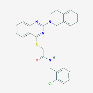 N-(2-chlorobenzyl)-2-((2-(3,4-dihydroisoquinolin-2(1H)-yl)quinazolin-4-yl)thio)acetamide