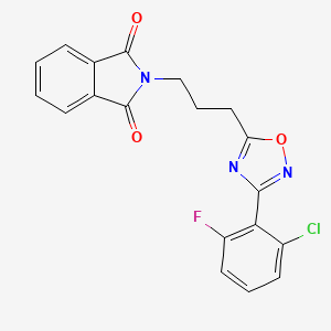 2-(3-(3-(2-Chloro-6-fluorophenyl)-1,2,4-oxadiazol-5-yl)propyl)isoindoline-1,3-dione