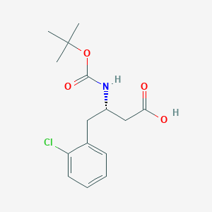 molecular formula C15H20ClNO4 B2406388 Boc-(S)-3-氨基-4-(2-氯苯基)丁酸 CAS No. 218608-95-8