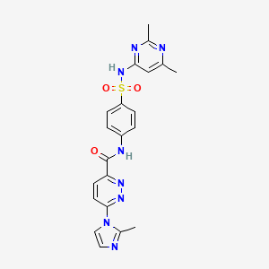 N-(4-(N-(2,6-dimethylpyrimidin-4-yl)sulfamoyl)phenyl)-6-(2-methyl-1H-imidazol-1-yl)pyridazine-3-carboxamide