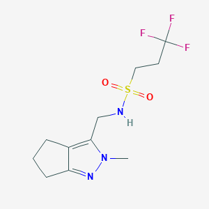 3,3,3-trifluoro-N-((2-methyl-2,4,5,6-tetrahydrocyclopenta[c]pyrazol-3-yl)methyl)propane-1-sulfonamide