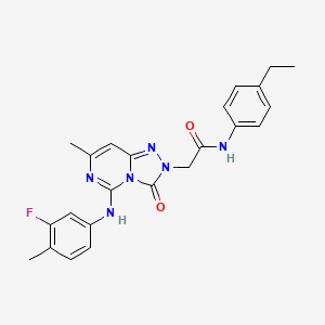 N~1~-(4-ethylphenyl)-2-[5-(3-fluoro-4-methylanilino)-7-methyl-3-oxo[1,2,4]triazolo[4,3-c]pyrimidin-2(3H)-yl]acetamide