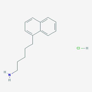 molecular formula C15H20ClN B2406423 5-Naphthalen-1-ylpentan-1-amine;hydrochloride CAS No. 2408963-57-3