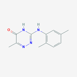 molecular formula C12H14N4O B2406436 3-((2,5-dimethylphenyl)amino)-6-methyl-1,2,4-triazin-5(4H)-one CAS No. 450375-74-3