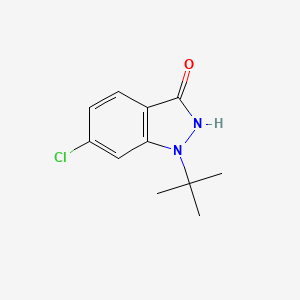 molecular formula C11H13ClN2O B2406437 1-(tert-Butyl)-6-chloro-1,2-dihydro-3H-indazol-3-one CAS No. 1326895-34-4