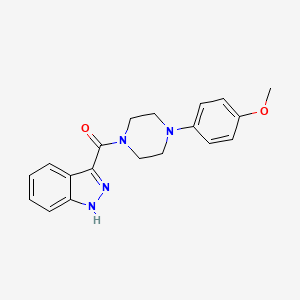 molecular formula C19H20N4O2 B2406440 3-[4-(4-methoxyphenyl)piperazine-1-carbonyl]-1H-indazole CAS No. 875741-59-6