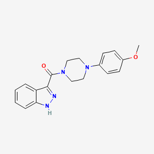 molecular formula C19H20N4O2 B2406440 3-[4-(4-メトキシフェニル)ピペラジン-1-カルボニル]-1H-インダゾール CAS No. 875741-59-6