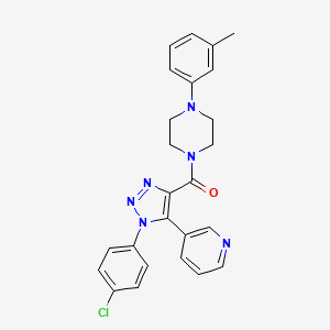 molecular formula C25H23ClN6O B2406446 [1-(4-chlorophenyl)-5-(pyridin-3-yl)-1H-1,2,3-triazol-4-yl][4-(3-methylphenyl)piperazin-1-yl]methanone CAS No. 1326891-23-9
