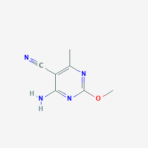 molecular formula C7H8N4O B2406447 4-Amino-2-methoxy-6-methylpyrimidine-5-carbonitrile CAS No. 209849-42-3